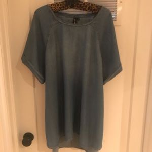 Want & Need denim tunic top